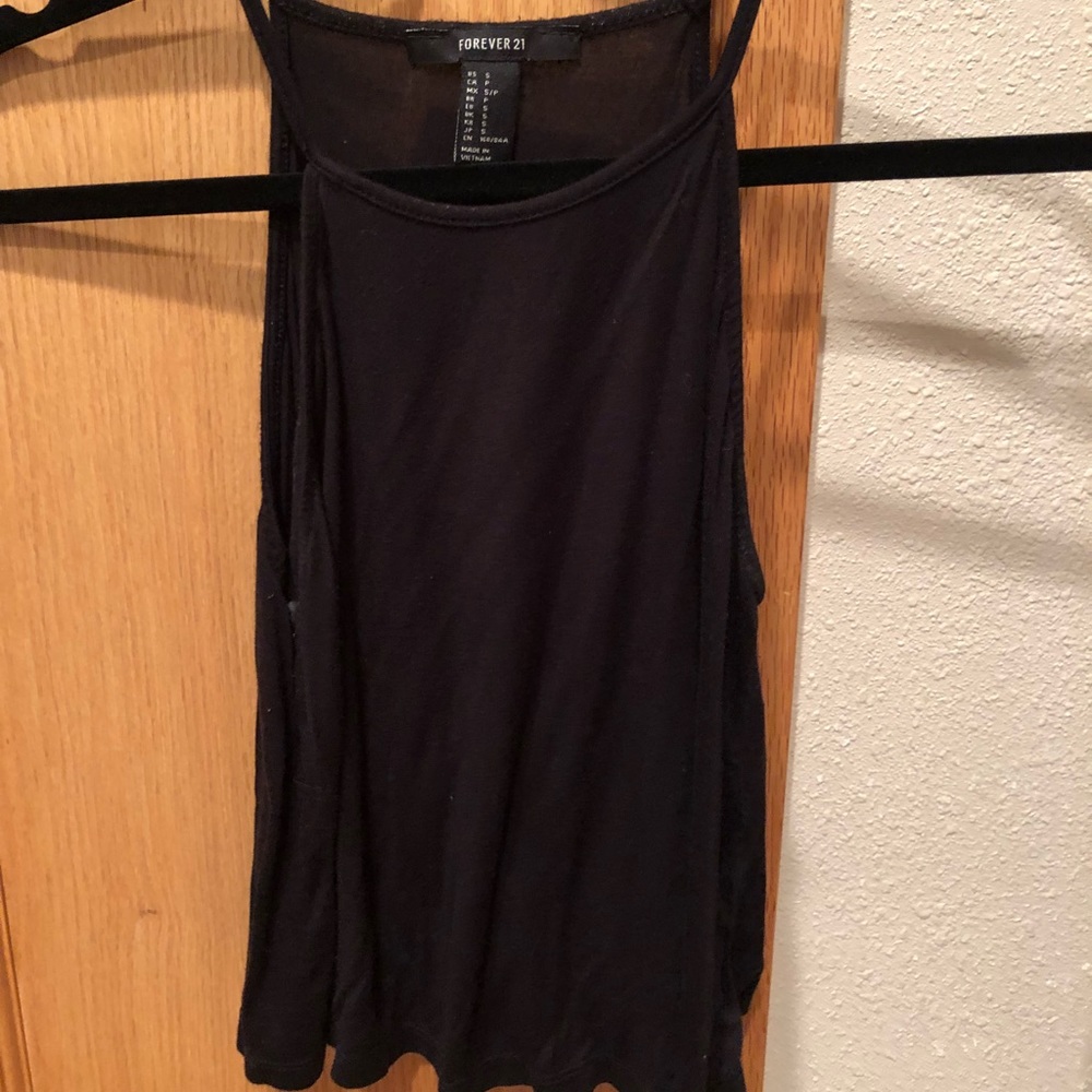 Black High Neck Crop Top